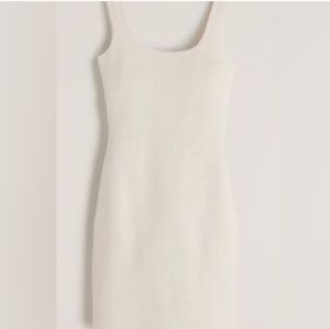 Abercrombie & Fitch Cream Knit Bodycon Dress XS